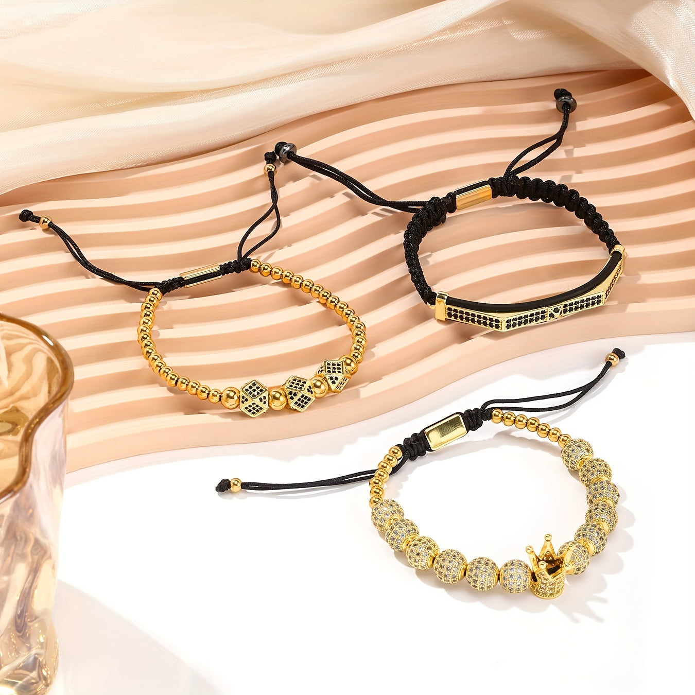 Men's Crown Bracelet Set