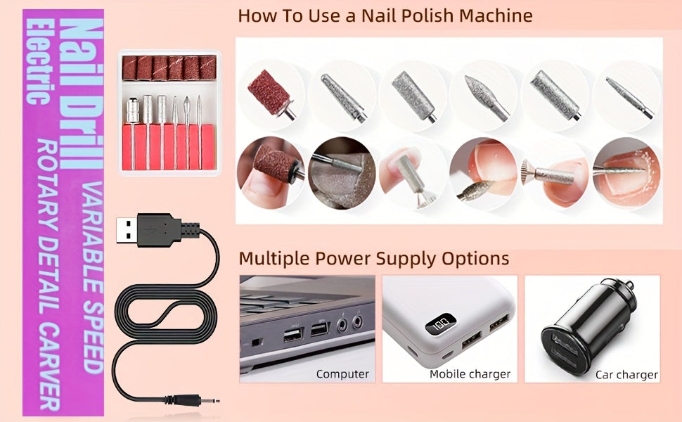 Acrylic Nail Kit with Drill & UV Light - Professional Starter Set