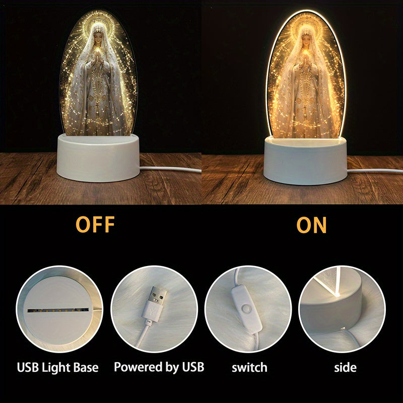 1pc Virgin Mary Decorative Lamp