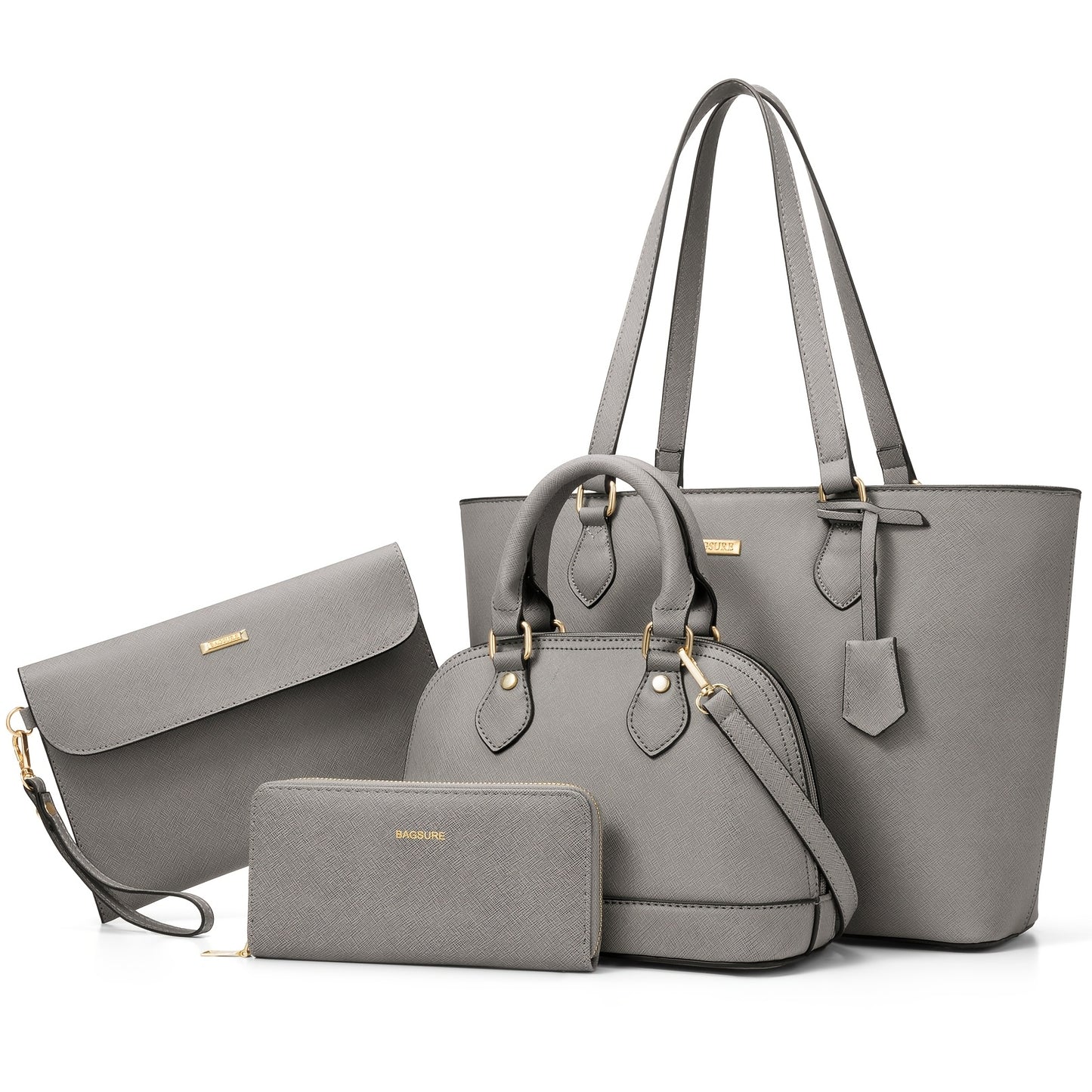 4-Piece Fashion Handbag Set with Wallet