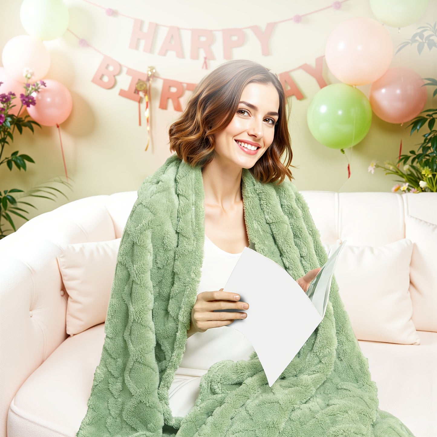 Luxury Spa Gift Basket for Women - Green Themed Self-Care Package