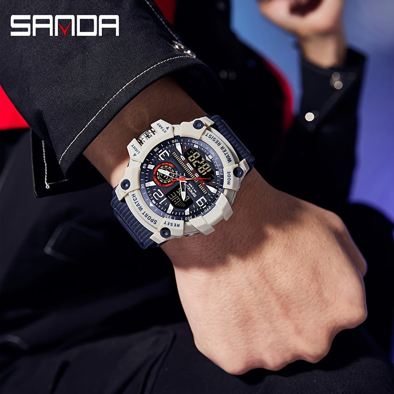 Multi-Functional Waterproof Electronic Watch with Large Dial