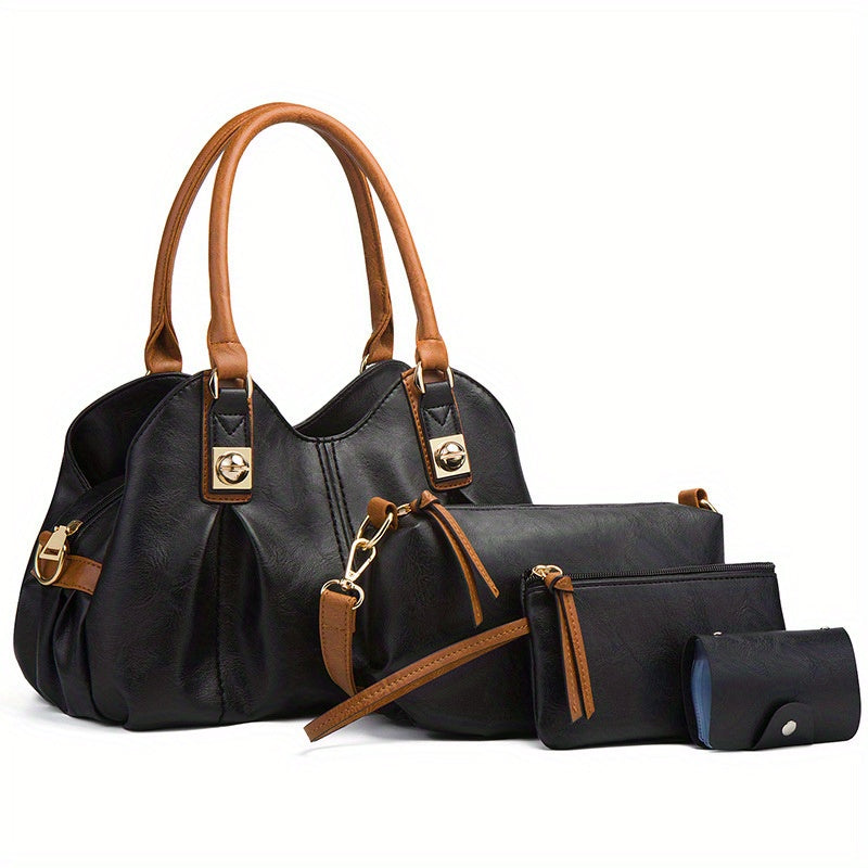 4-Piece Vintage Handbag Set