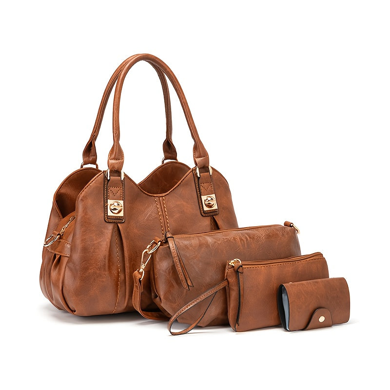 4-Piece Vintage Handbag Set