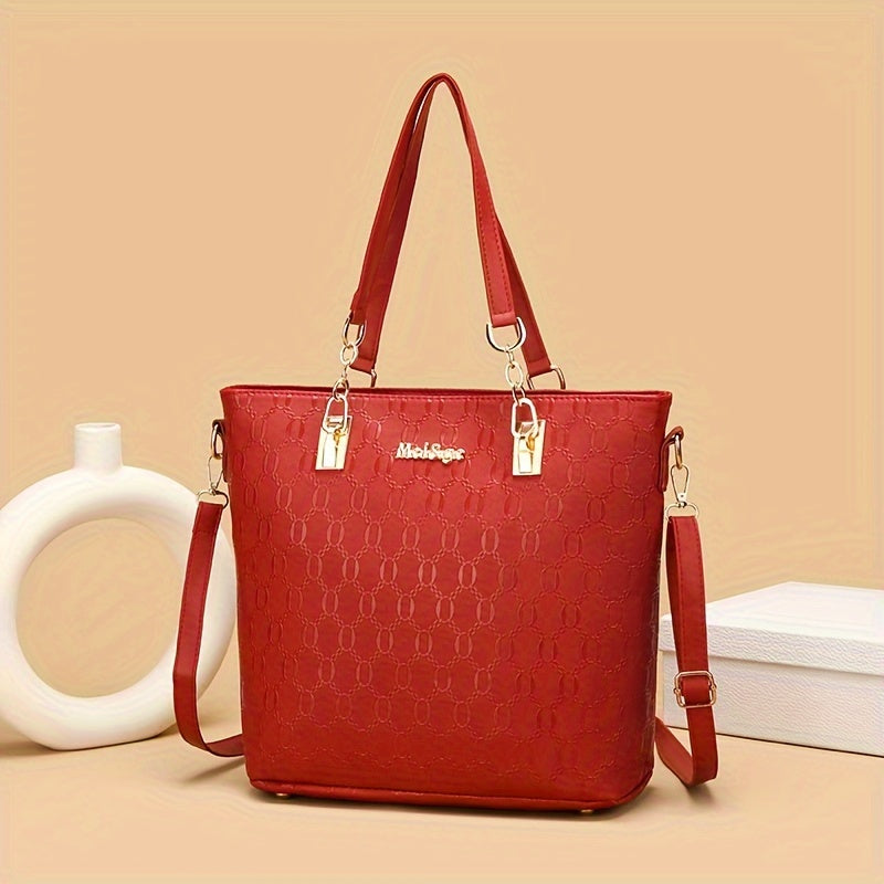 5-Piece Handbag Set - Tote Satchel Crossbody Shoulder & Wallet