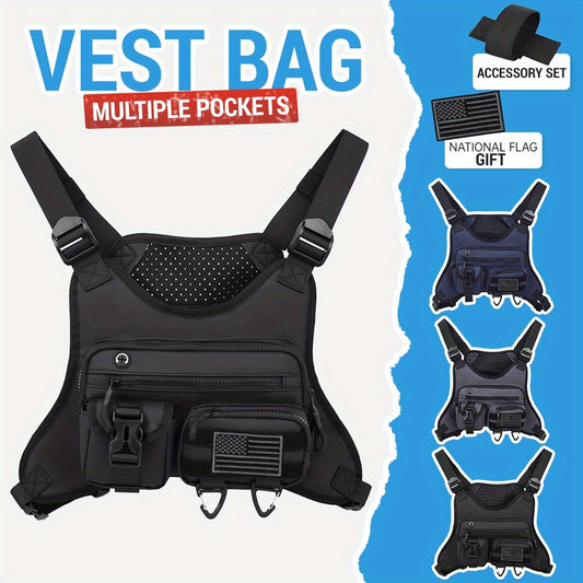 Tactical Chest Bag Vest Multi-Pocket Design