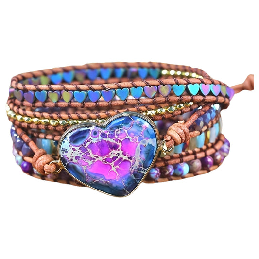 Love Heart Wrap Bracelet - Multi-Layer Vintage