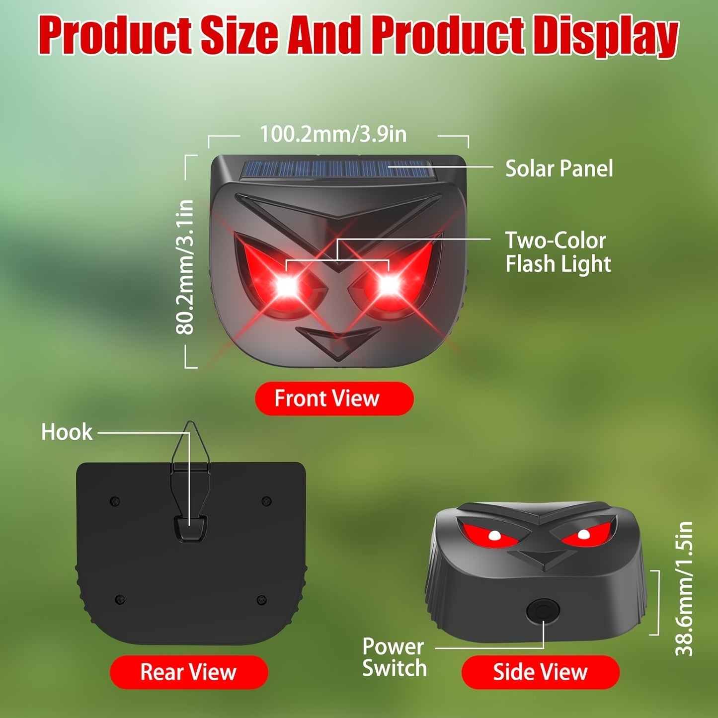 4-Pack Solar Animal Repeller - Predator Lights for Chicken Coop Protection