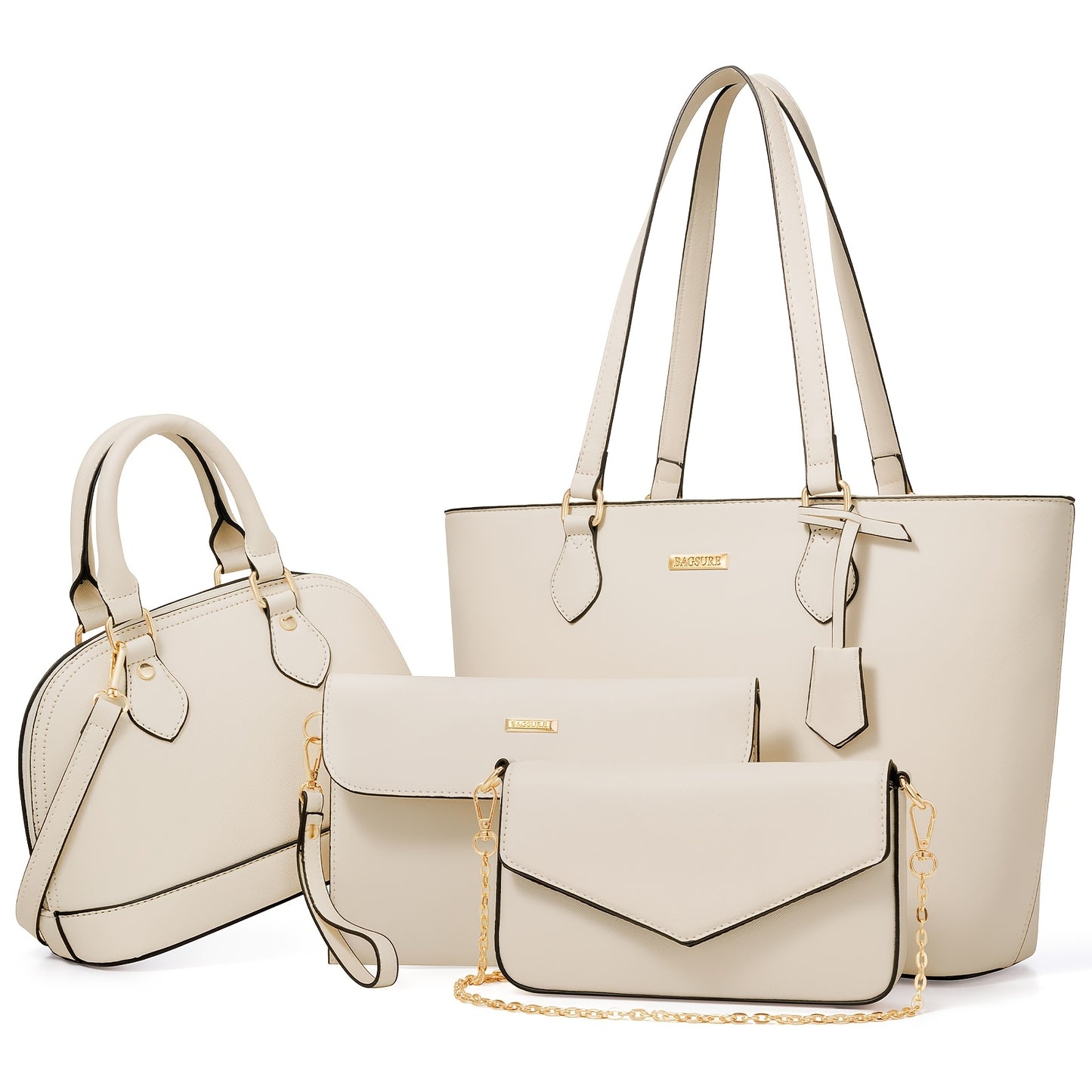 4-Piece Fashion Handbag Set with Wallet