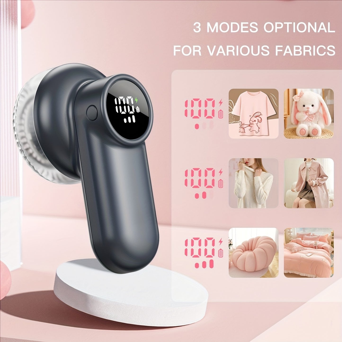 Rechargeable Fabric Shaver - Electric Lint Remover for Clothes & Furniture