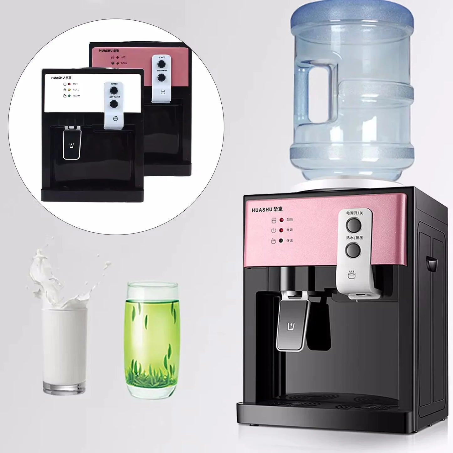 5 Gallon Loading Water Cooler Dispenser Small Countertop Hot Cold Drinking Machine