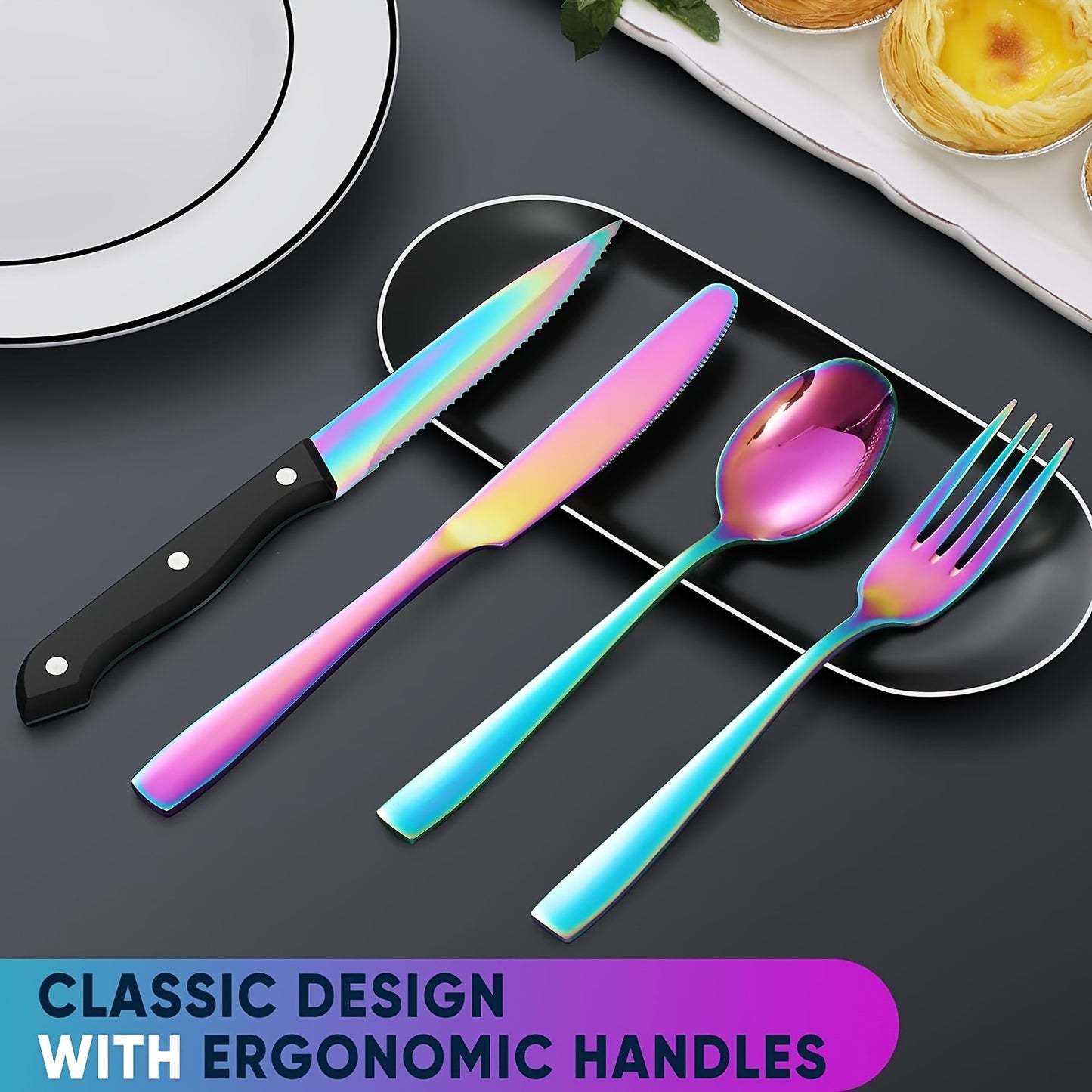 48-Piece Stainless Steel Flatware Set