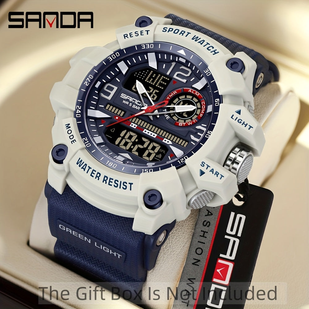Multi-Functional Waterproof Electronic Watch with Large Dial