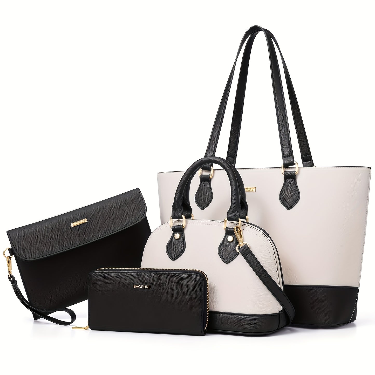 4-Piece Fashion Handbag Set with Wallet