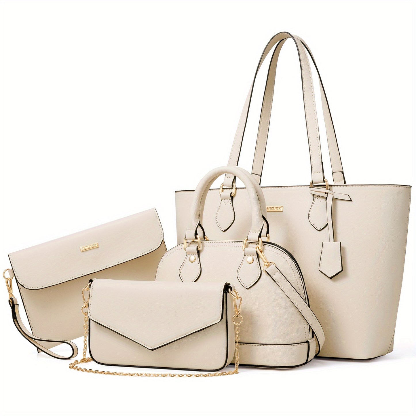 4-Piece Fashion Handbag Set with Wallet