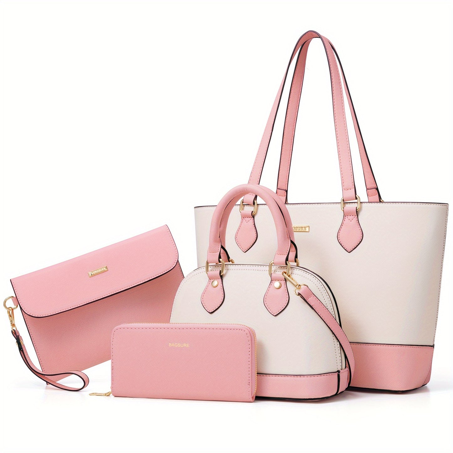 4-Piece Fashion Handbag Set with Wallet