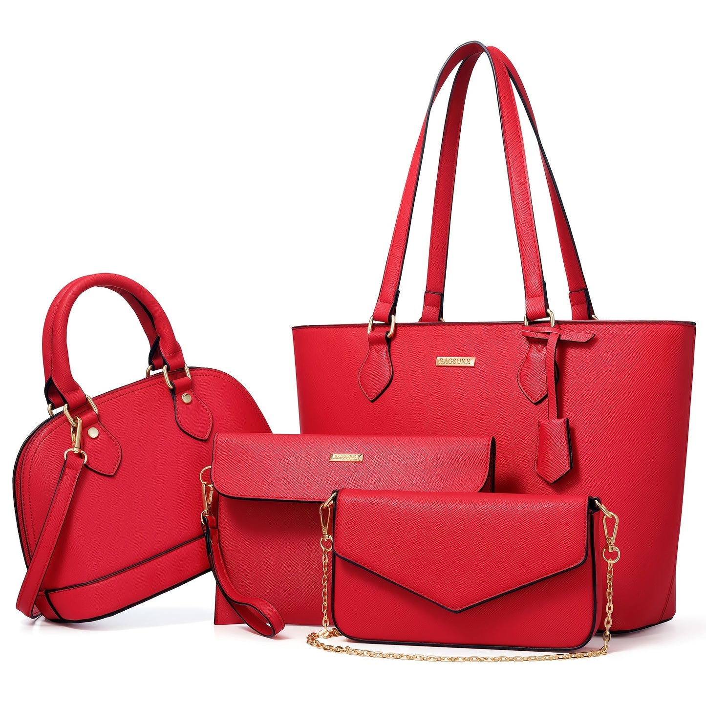 4-Piece Fashion Handbag Set with Wallet