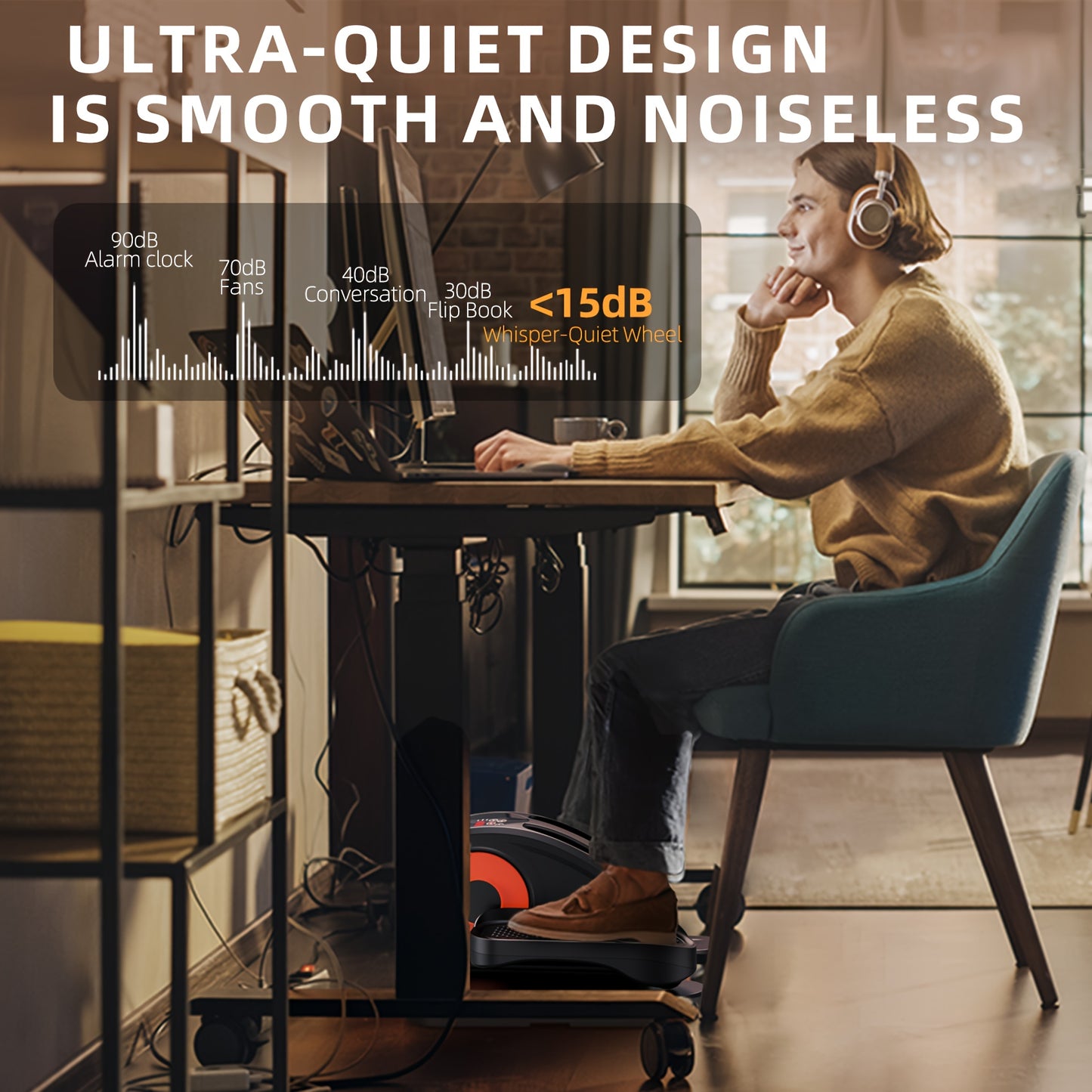 12 Speed Quiet Pedal Exerciser with Remote