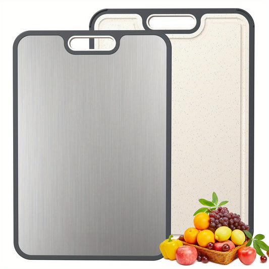 Titanium Cutting Board 16×11 Inch - Double Sided Food Grade Kitchen Board