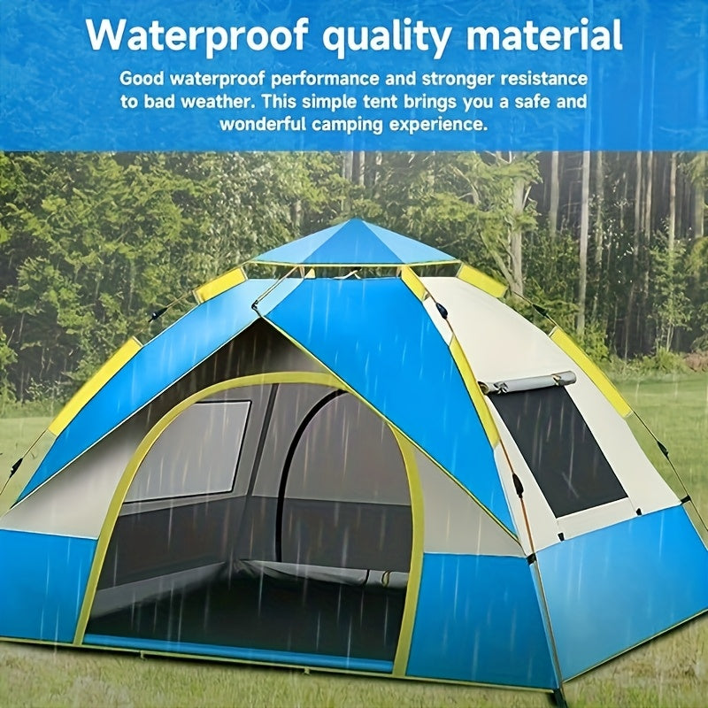 4-Person Automatic Camping Tent - Instant Setup All-Season Waterproof Tent