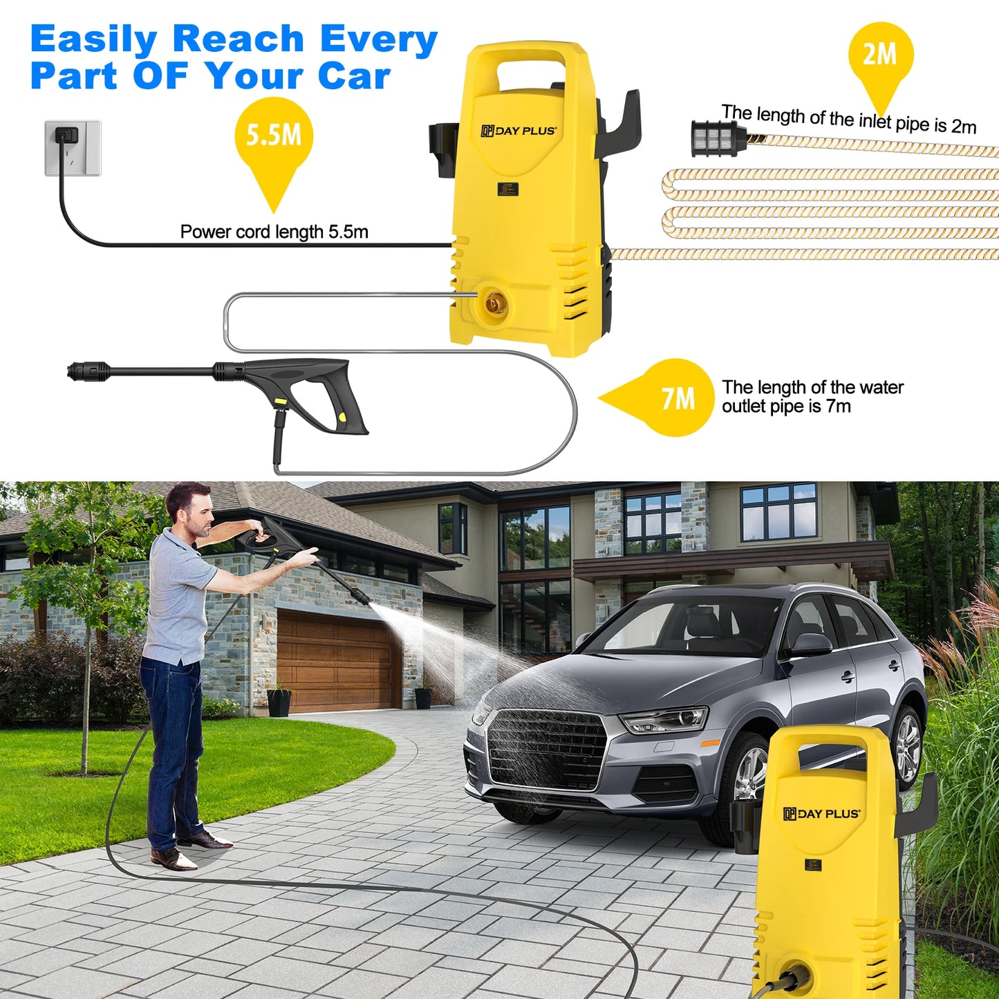 Electric High-Pressure Washer 5000W 350Bar/5000PSI