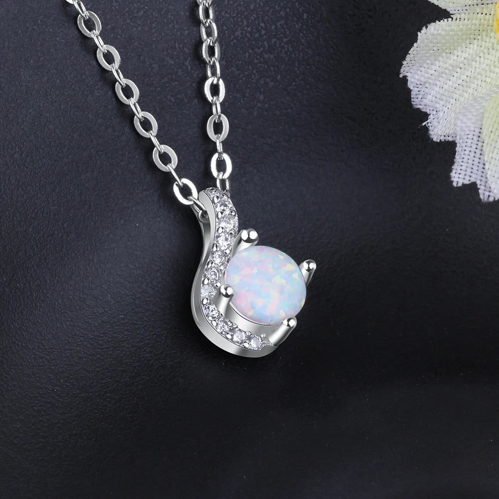 Sterling Silver White Opal Jewelry Sets