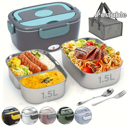 Portable Electric Lunch Box Food Warmer 1.5 L 60W stainless steel