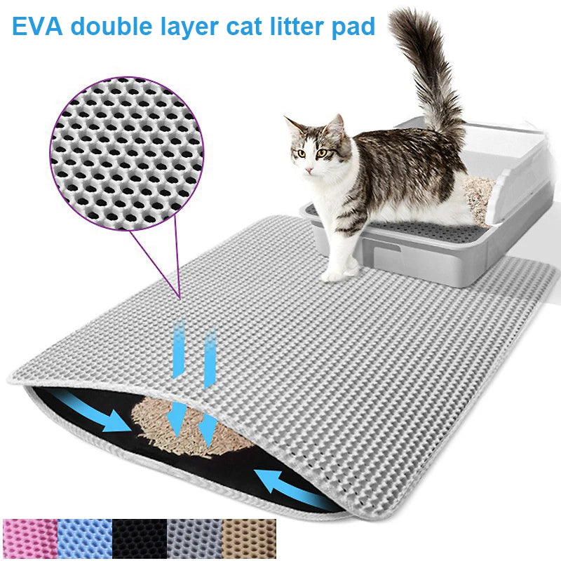 Cat Litter Mat Waterproof Double Layer EVA Foldable Mat