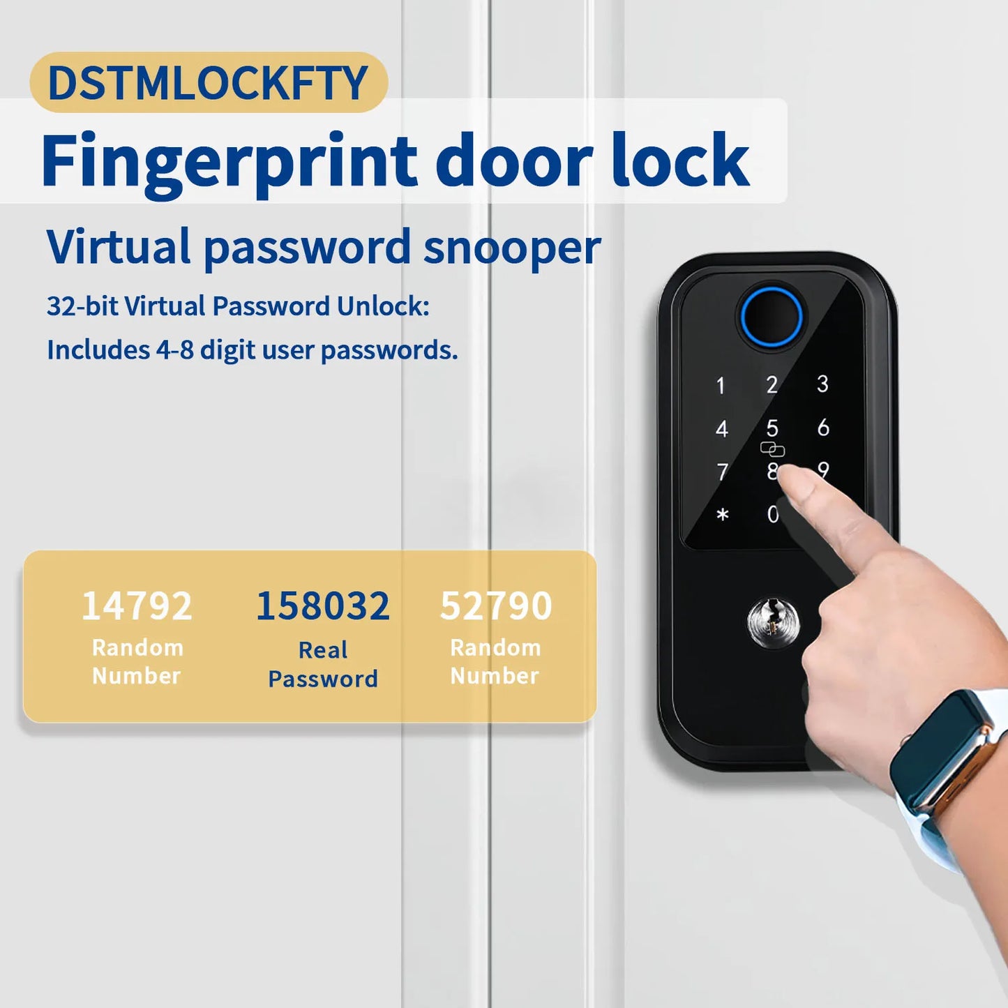 Smart Deadbolt with Fingerprint Keyless Entry Door Lock