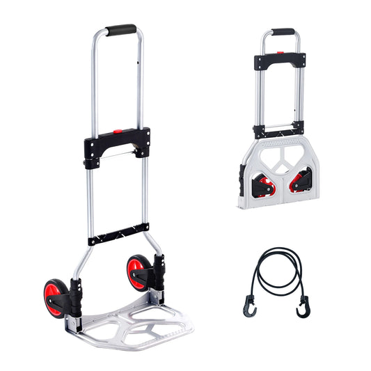 Folding Hand Truck Dolly Aluminum Stair Climbing Cart with Telescoping Handle Luggage