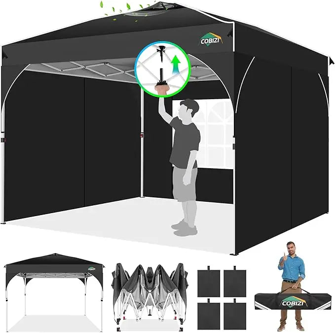 Canopy Tent 10x10, Easy Pop-Up Canopy for Party Camping
