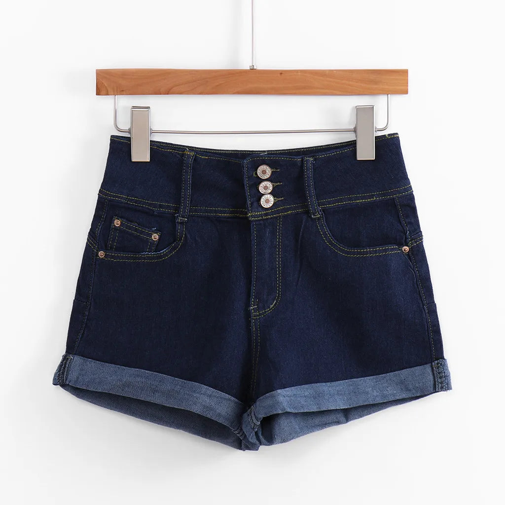 Low Waisted Plus Size  Denim Shorts