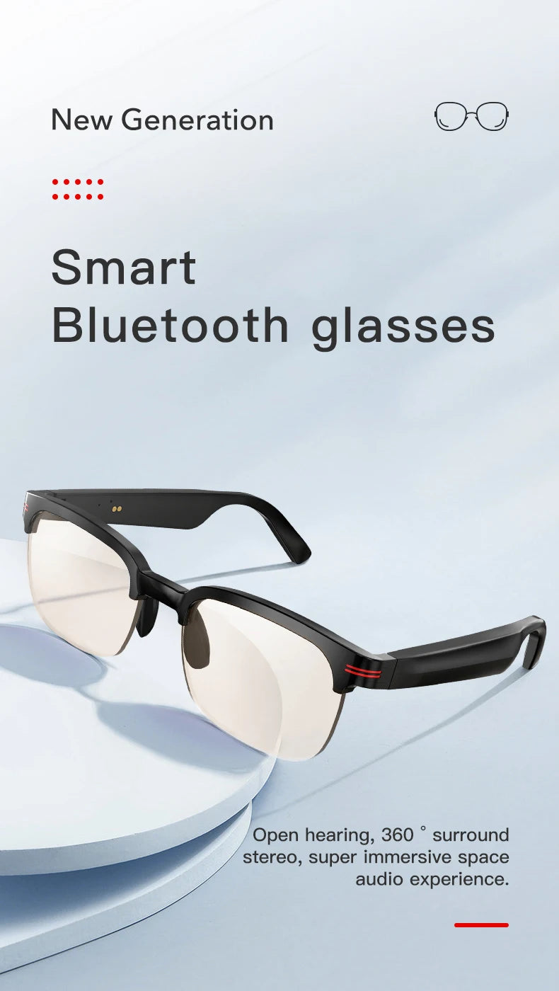 Smart Sunglasses Wireless Call Music Playback with Blue Light UV Protection IP67 Waterproof