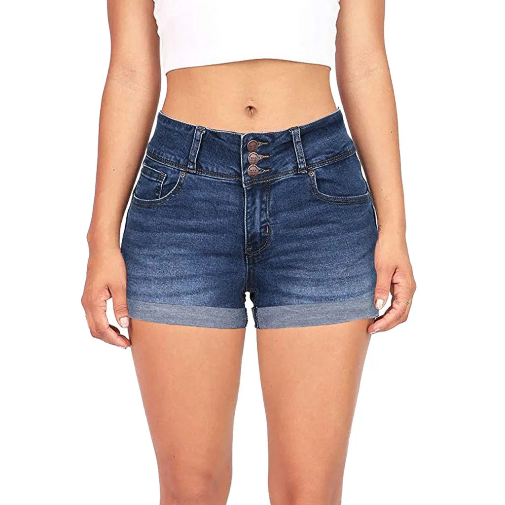 Low Waisted Plus Size  Denim Shorts