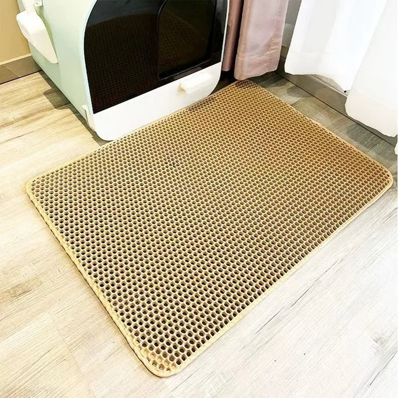 Cat Litter Mat Waterproof Double Layer EVA Foldable Mat