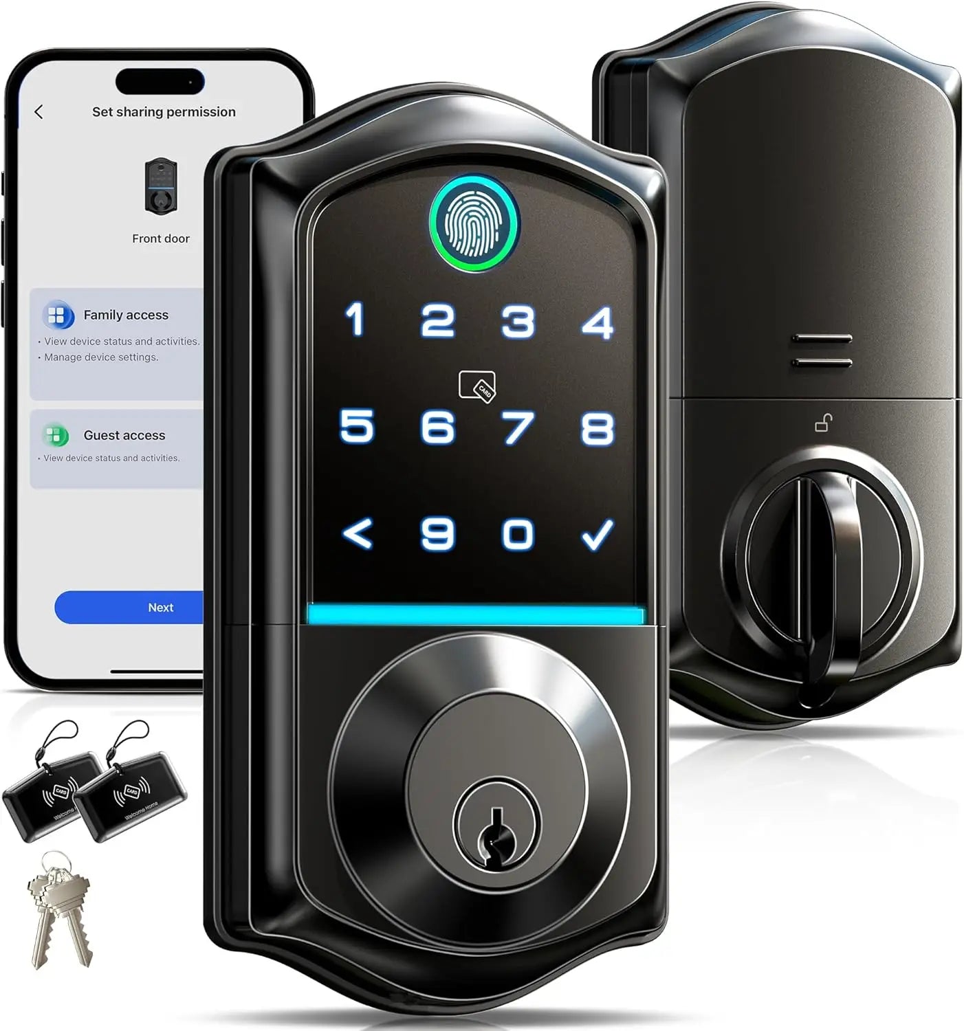 Fingerprint Smart Door Lock 7-in-1 Keyless Entry