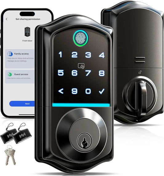 Fingerprint Smart Door Lock 7-in-1 Keyless Entry
