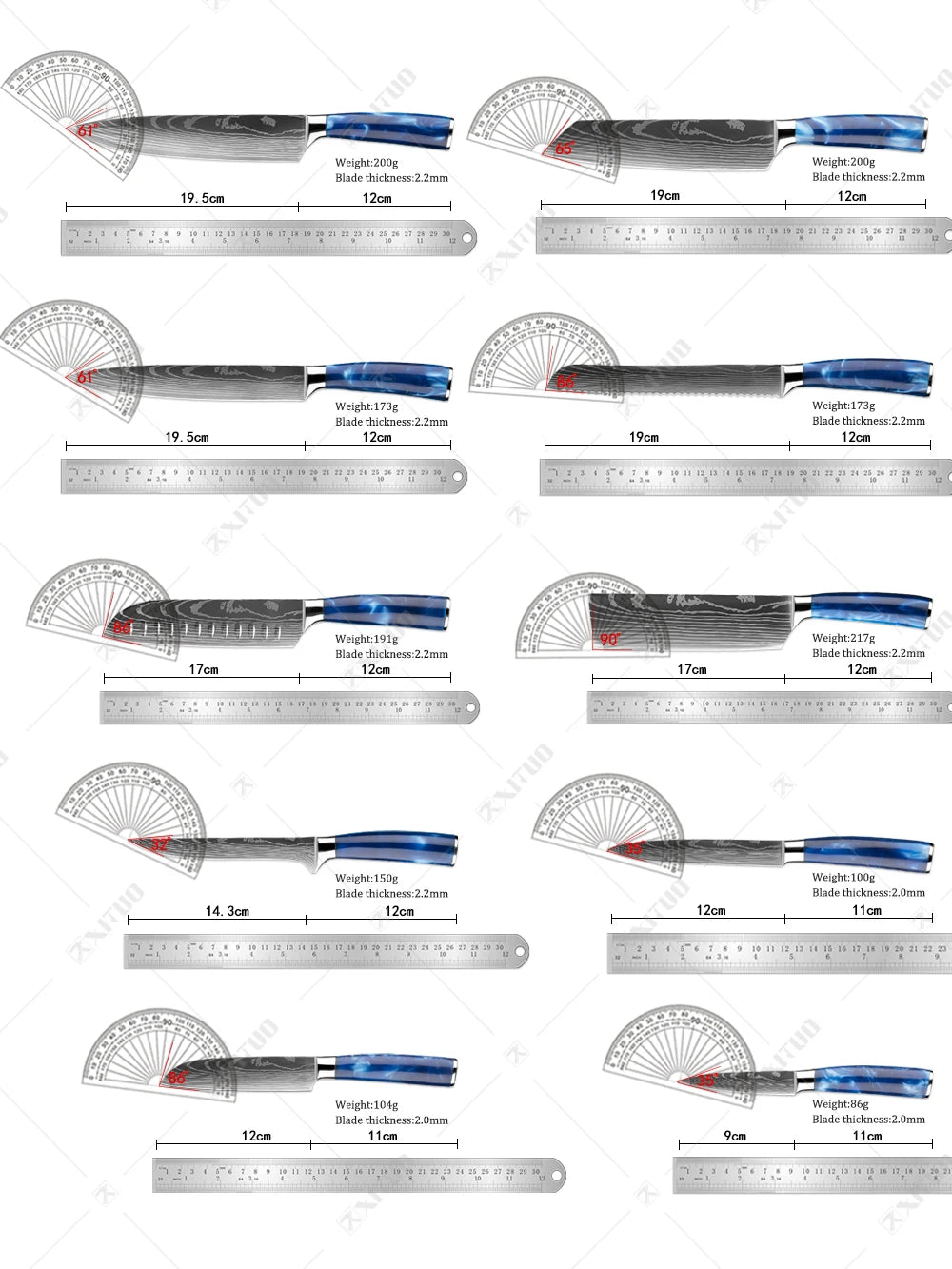 Kitchen Knives Set - PDS Home & More