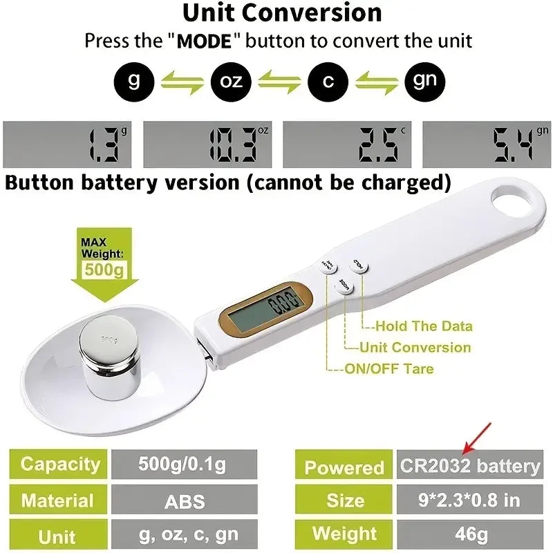Digital Mini Spoon Scale - Precision Kitchen Measuring Tool