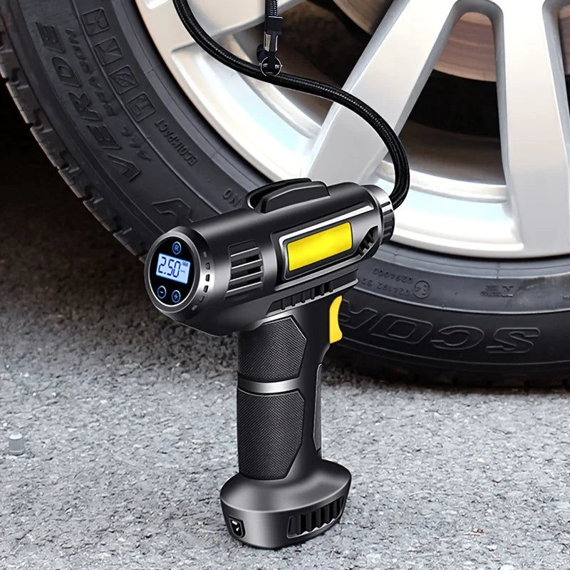 Portable Car Air Compressor with LED Light