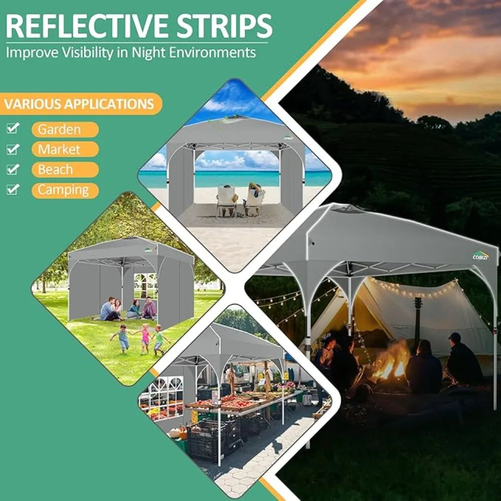 Canopy Tent 10x10, Easy Pop-Up Canopy for Party Camping