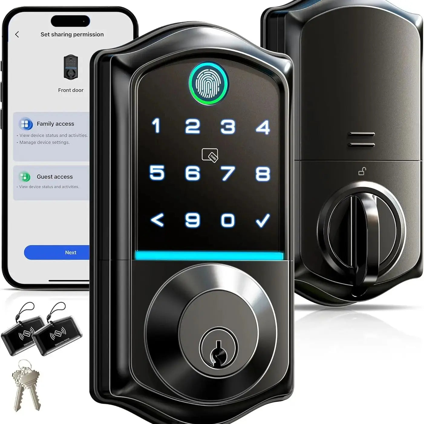 Fingerprint Smart Door Lock 7-in-1 Keyless Entry