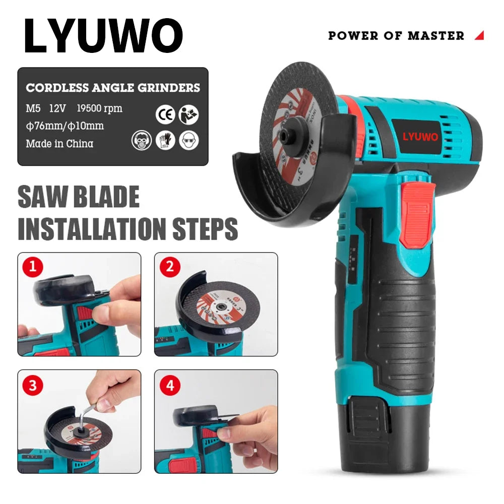 Mini Angle Grinder, Rechargeable Cutting Machine