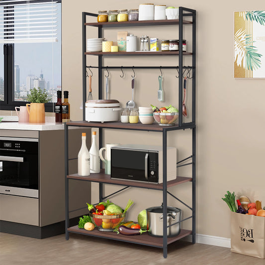 Kitchen Bakers Rack 5-Tier Stand Utility Storage Shelf Organizer