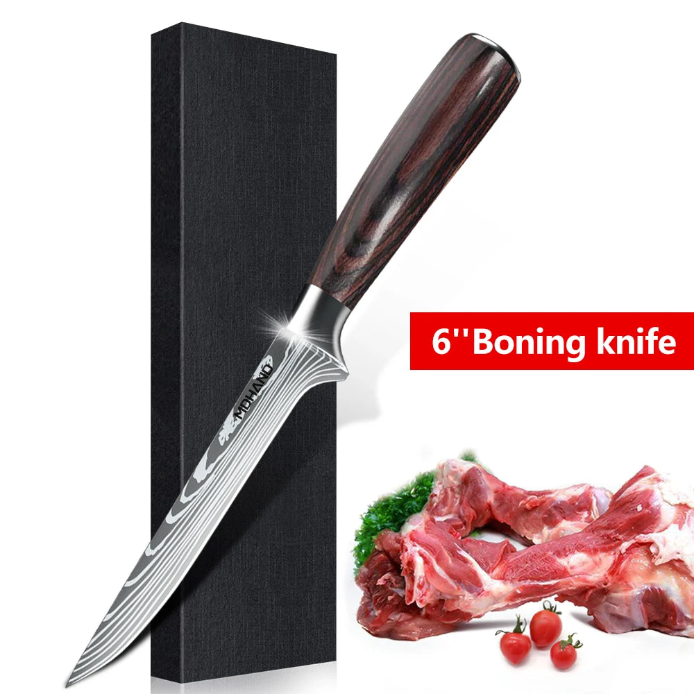 Chef knife Set Professional Laser Damascus Pattern Stainless Steel