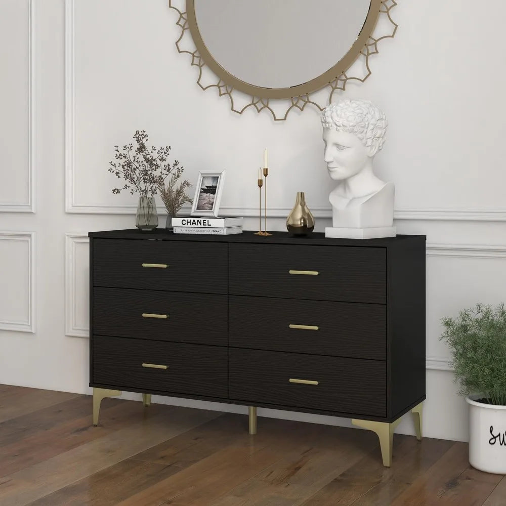 6 Drawer Wood Dresser - PDS Home & More