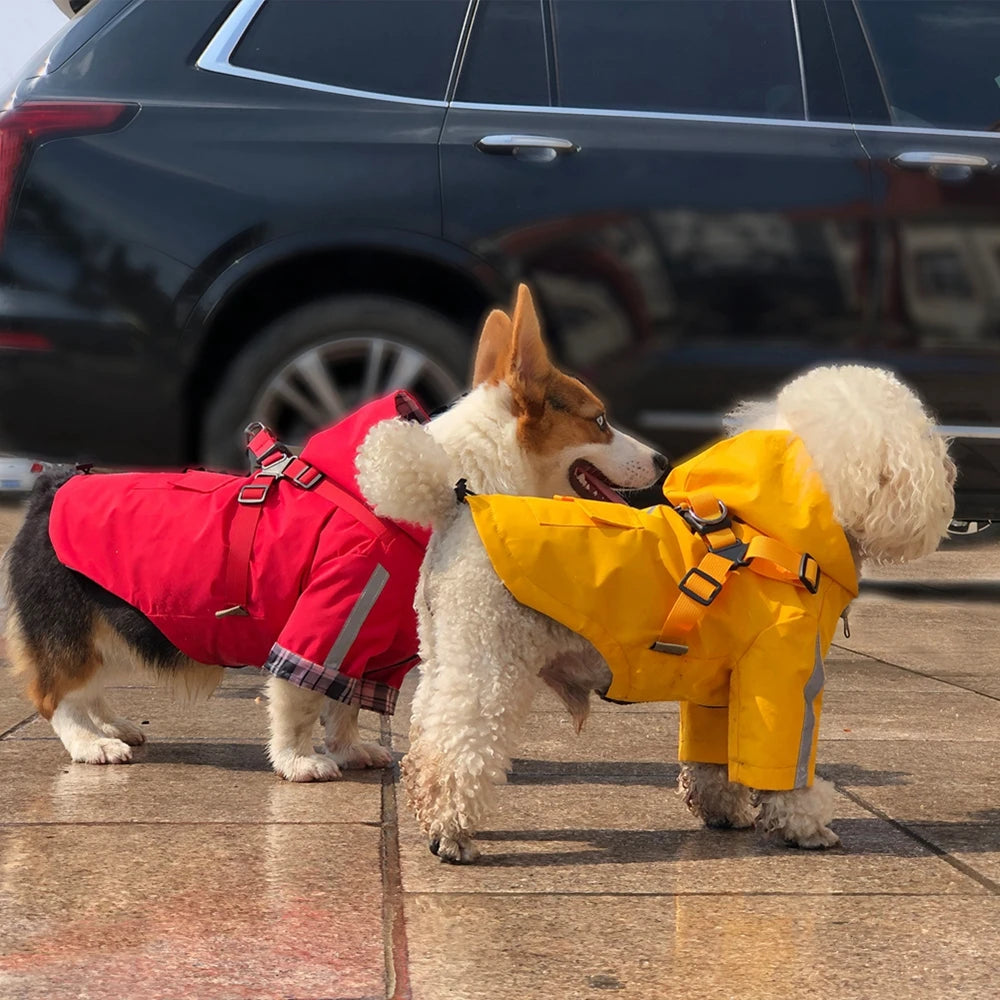 Dog Raincoat Reflective Waterproof Dog