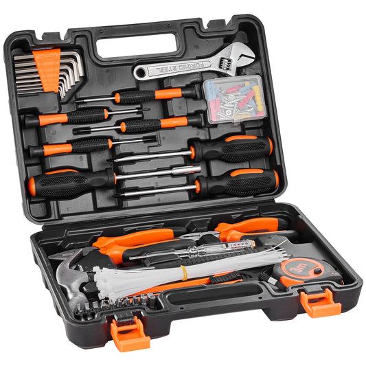 Tool Kit with Portable Tool Storage Case Home Maintenance DIY Projects and Automotive Repair