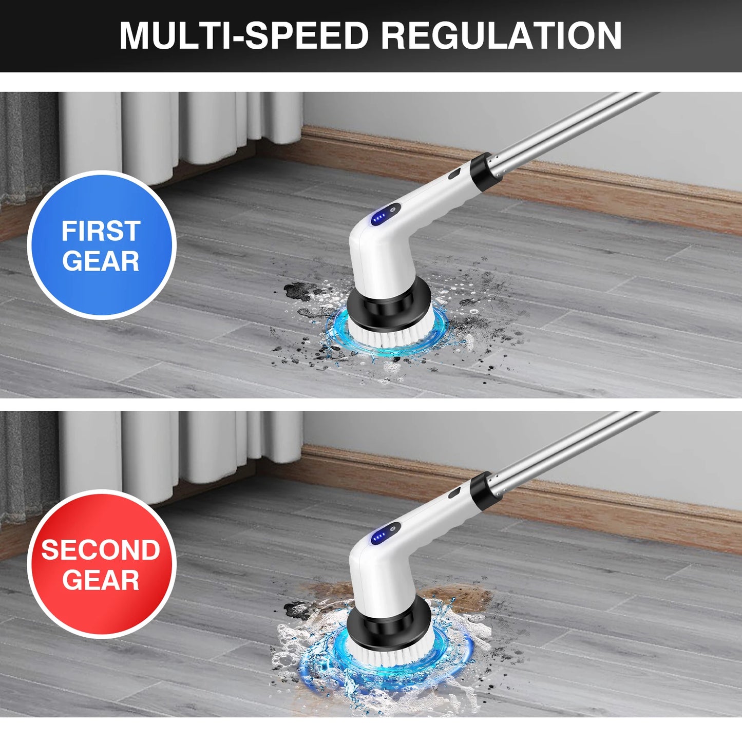 Cordless Electric Cleaning Brush 10-in-1 Multifunctional Spin Scrubber