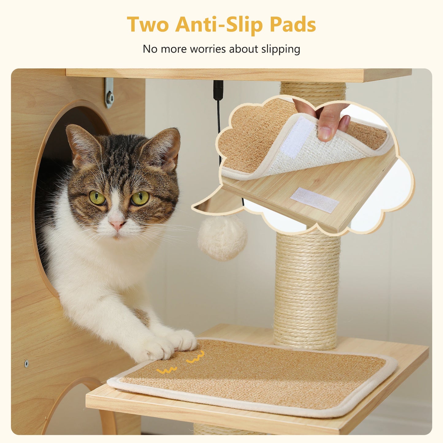 Modern Cat Tree Wooden Cat Tower